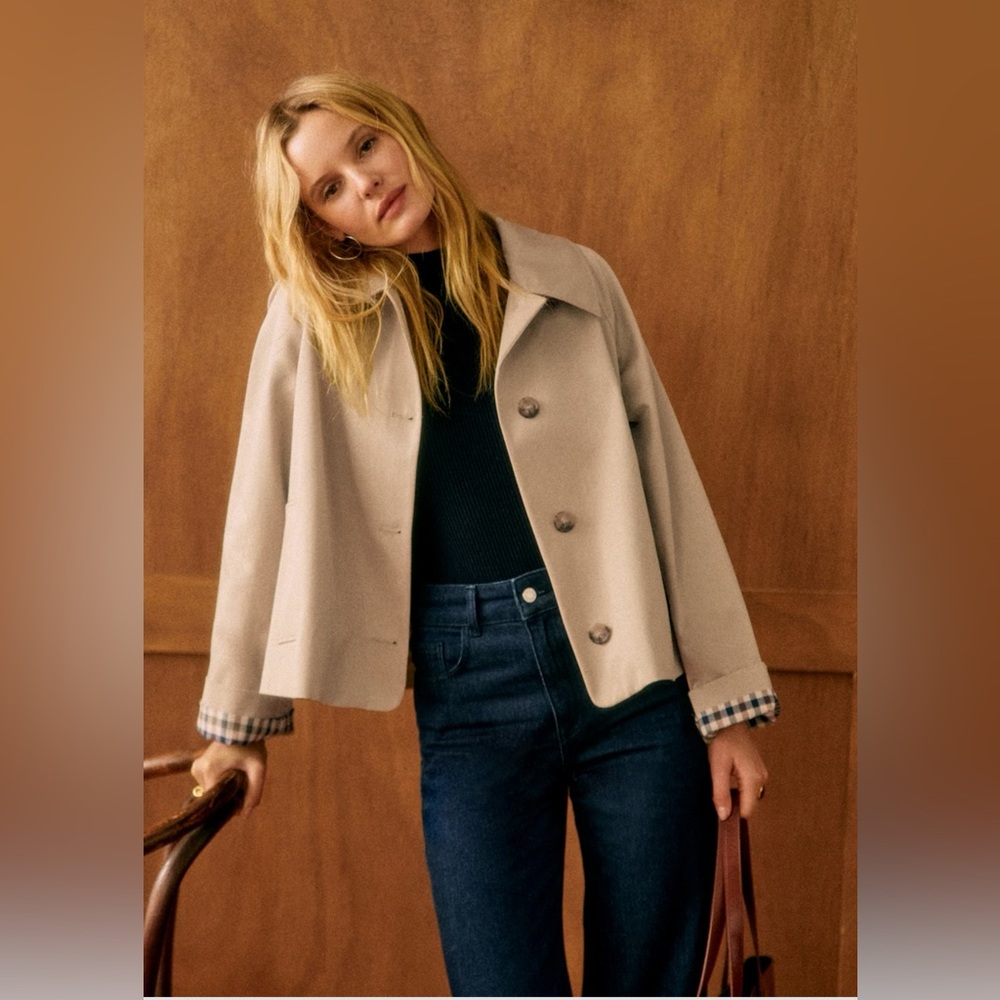 Sezane Bobby Jacket Light Beige - Size 6